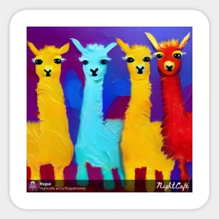 Llamas in pajamas Sticker